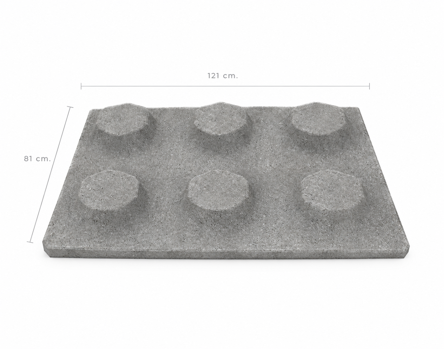 Insoform: 121 cm de largo y 81 cm de ancho
